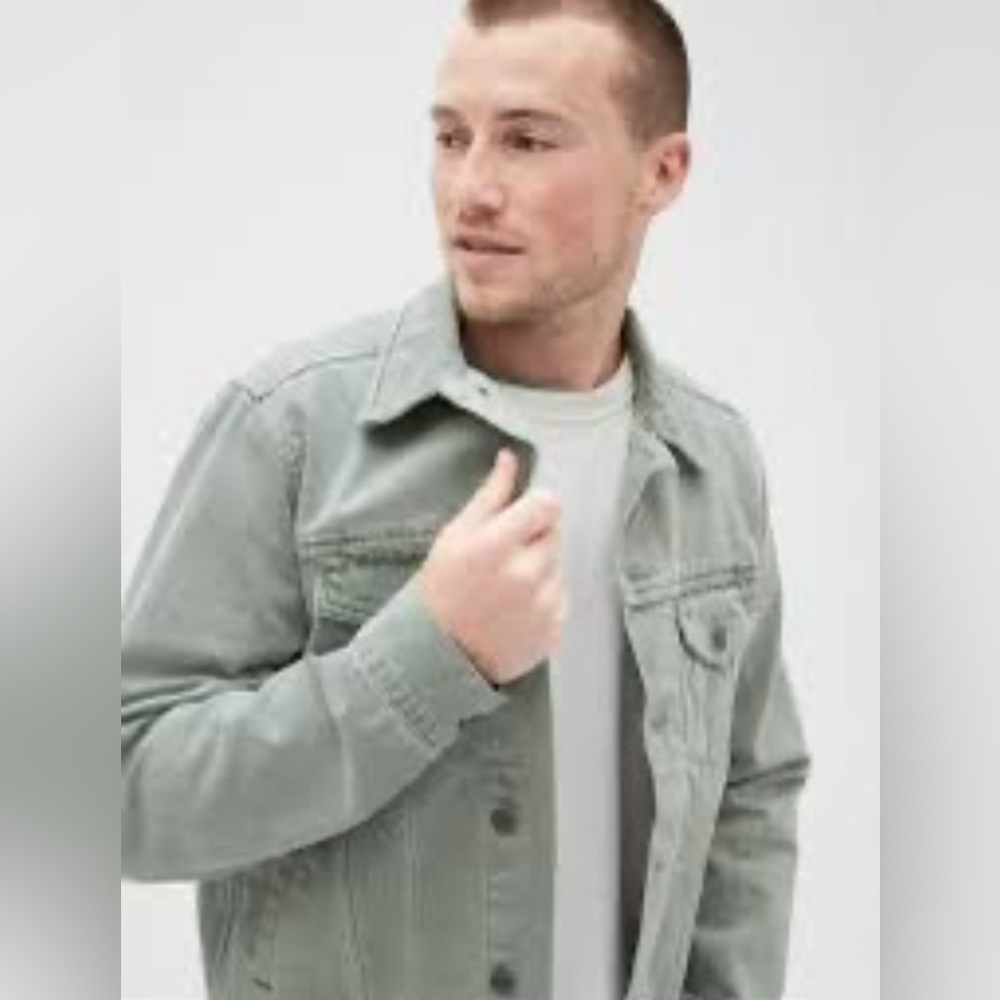 GAP Men's Olive Green Denim Jacket mint size small